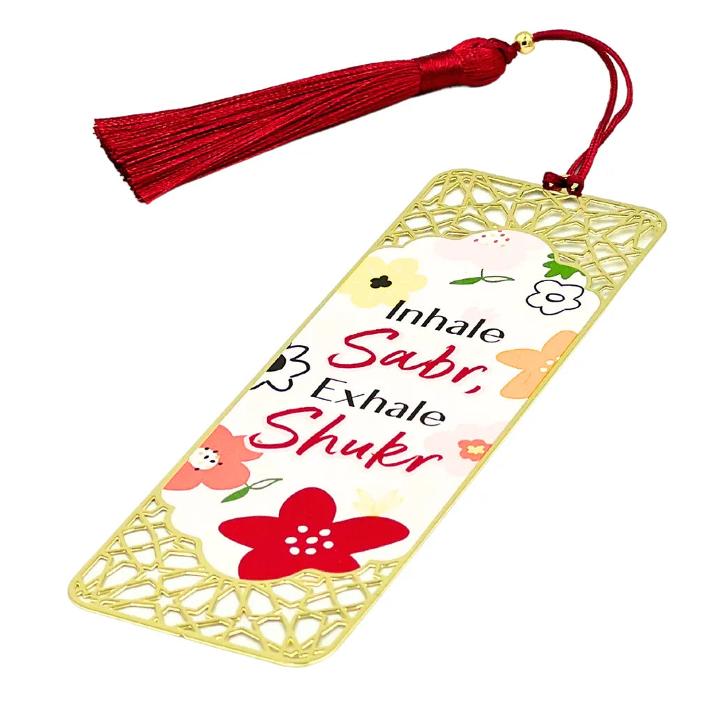 Metal Bookmark: Inhale Sabr, Exhale Shukr