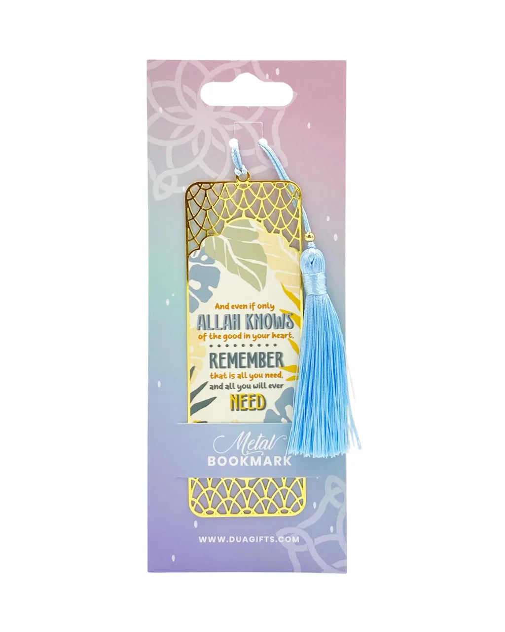 Metal Bookmark: Allah Knows the Good in Your Heart
