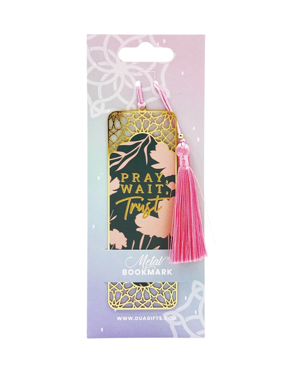 Metal Bookmark: Pray, Wait, Trust