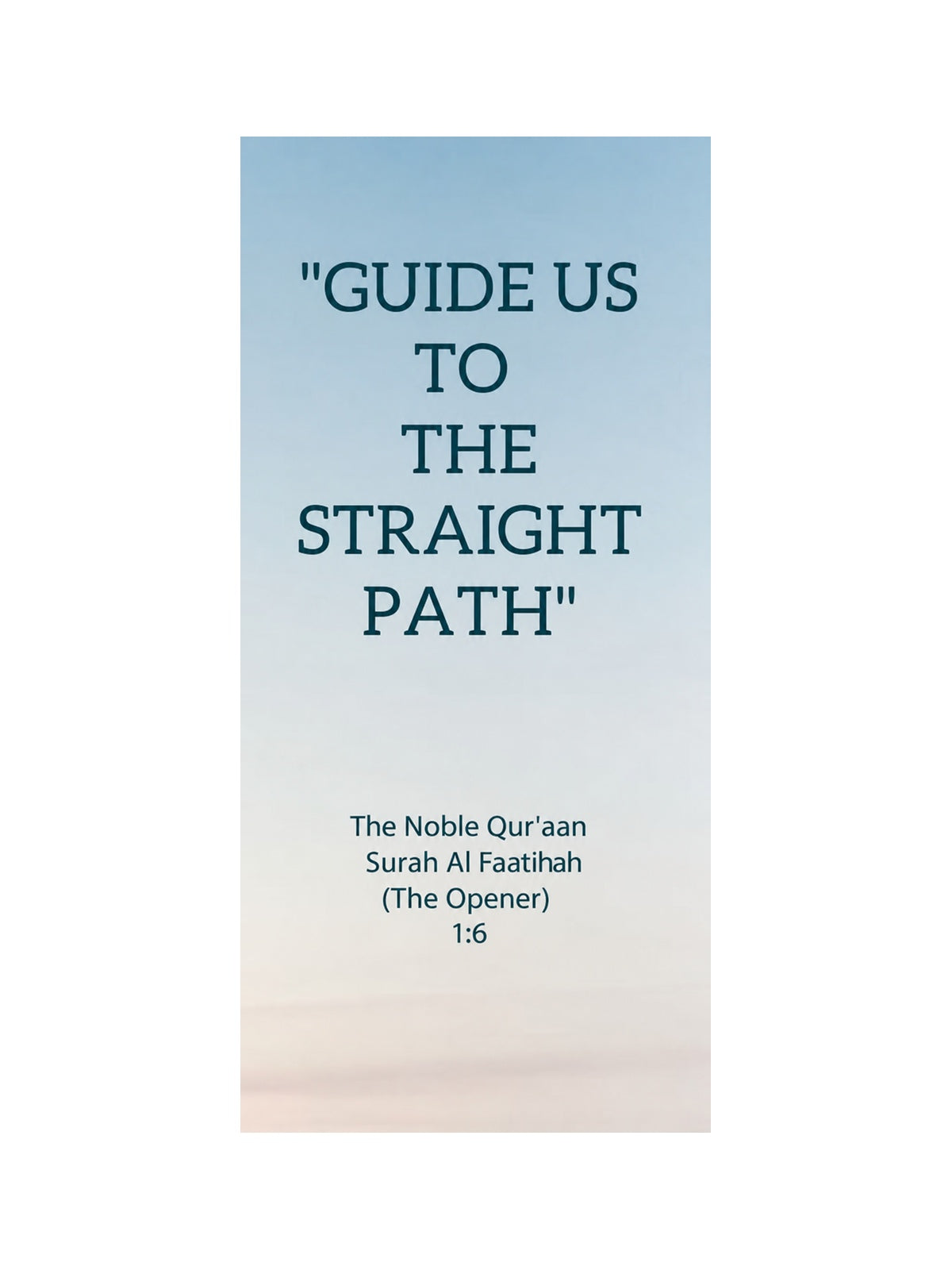Surah Al-Fatihah Bookmark — front design on a white background