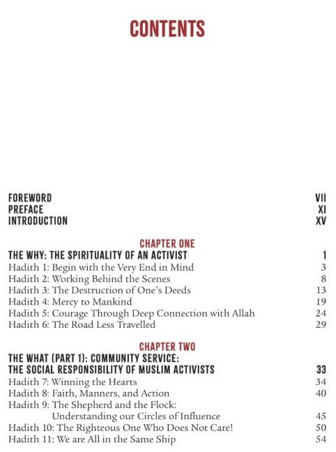 40 Hadith on Community Service and Activism