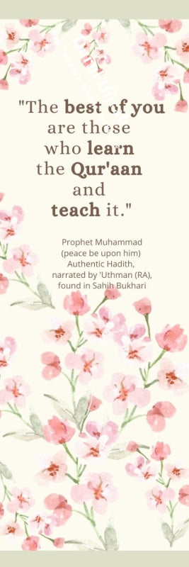 Bookmark The Best Of You Are Those Who Learn The Quraan And Teach It. Bookmarks
