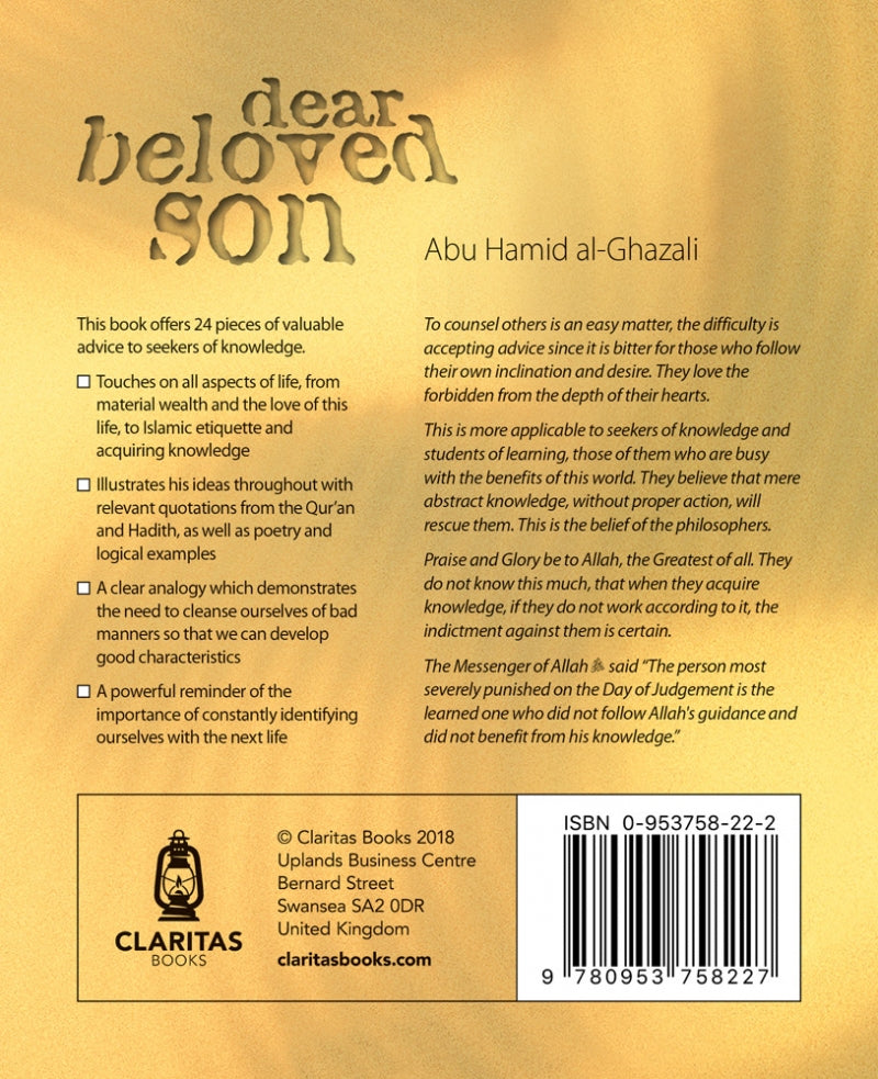 Dear Beloved Son, Imam Ghazali's famous work