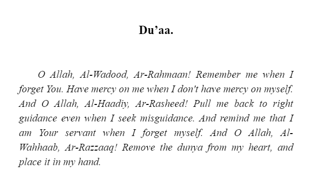 Faith: From the Journal of Umm Zakiyyah