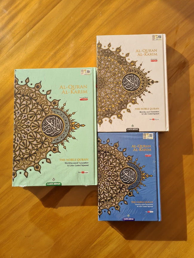 MAQDIS, Noble Quran with Word-by-Word English translation and Colour Coded Tajweed