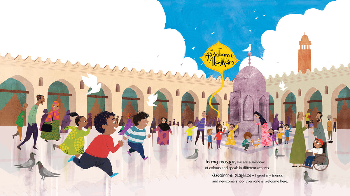 In My Mosque interior – Welcoming families in the mosque courtyard