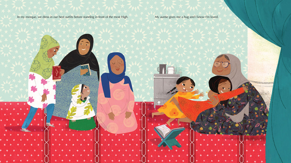 In My Mosque interior – Family prayer and a warm embrace