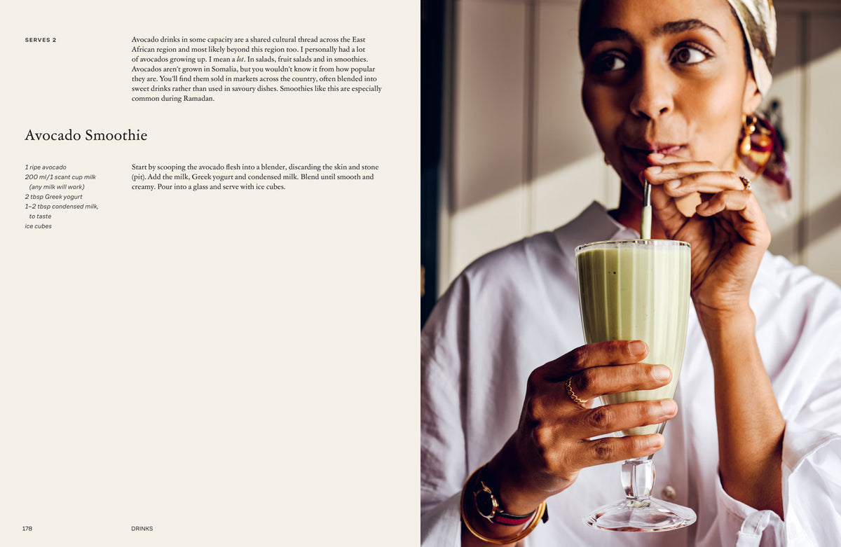 The Ramadan Kitchen interior – avocado smoothie recipe and photograph
