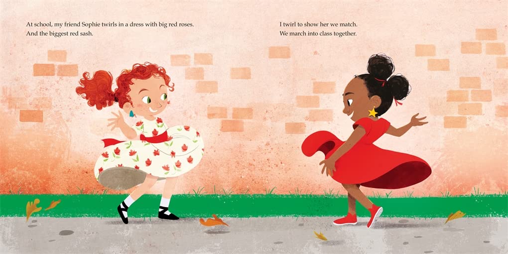 The Kindest Red interior – Faizah and Sophie in their red dresses