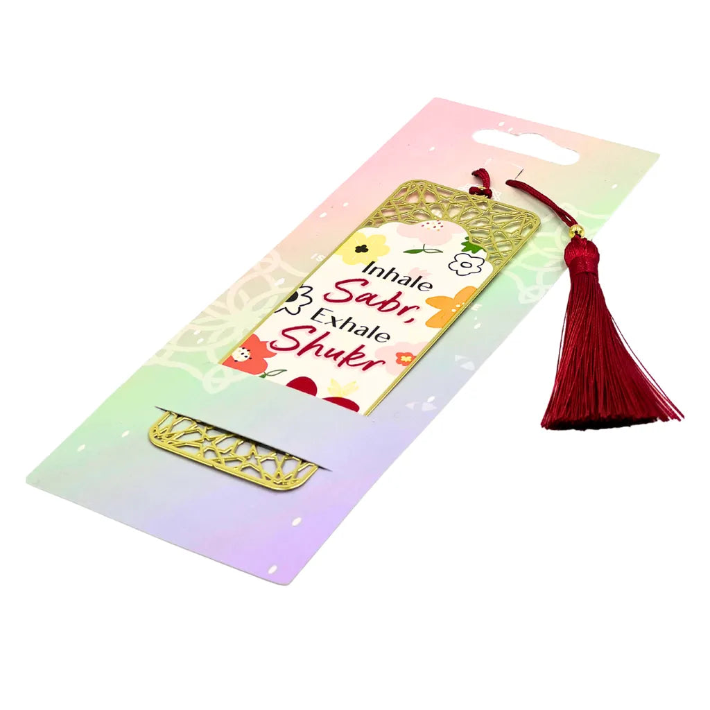 Metal Bookmark: Inhale Sabr, Exhale Shukr