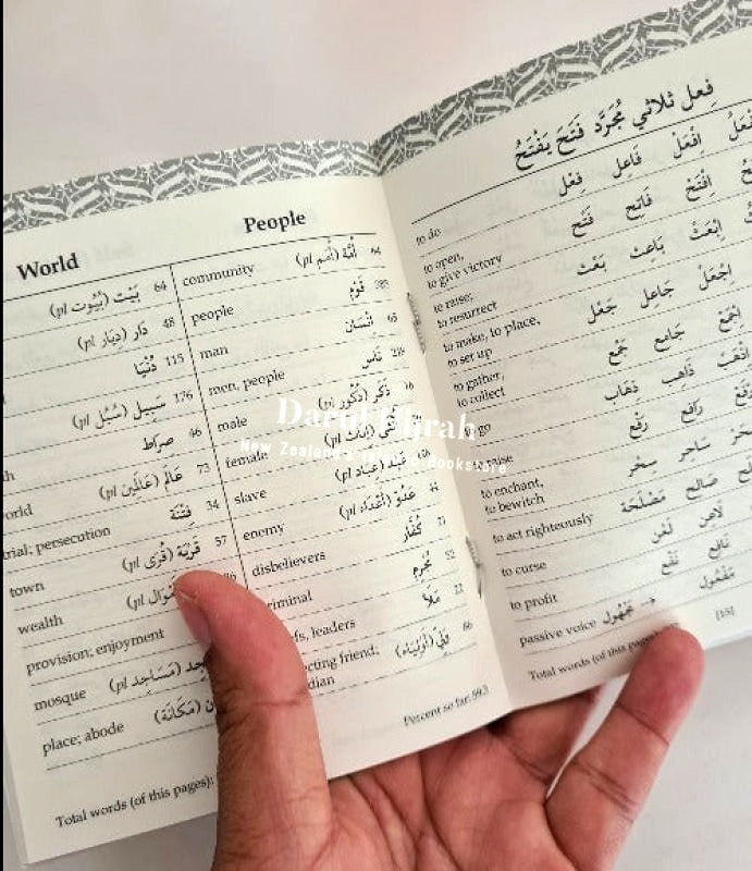 80% of Qur’anic Words — genuine vocabulary spread showing the booklet held open