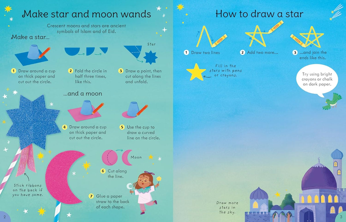 Eid Things to Make and Do interior – star and moon crafts