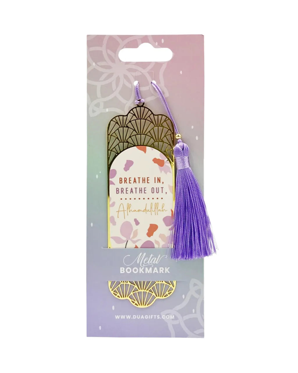 Metal Bookmark: Breathe In, Breathe Out, Alhamdulillah