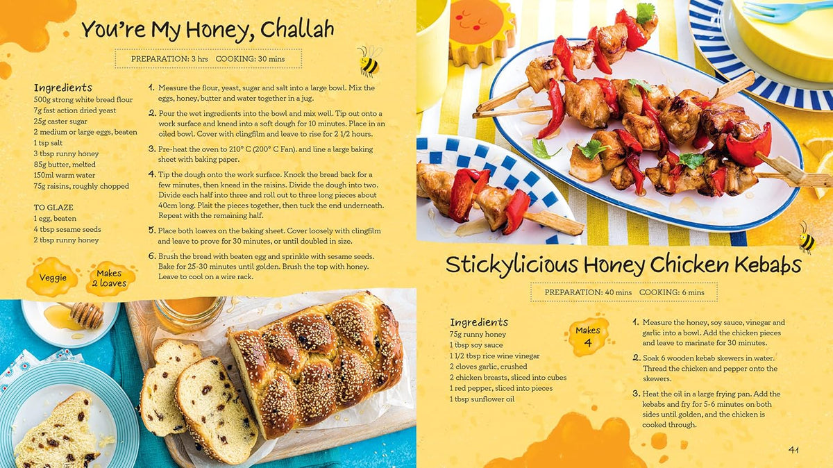 Where Does My Food Come From? interior – honey bread and chicken kebab recipes