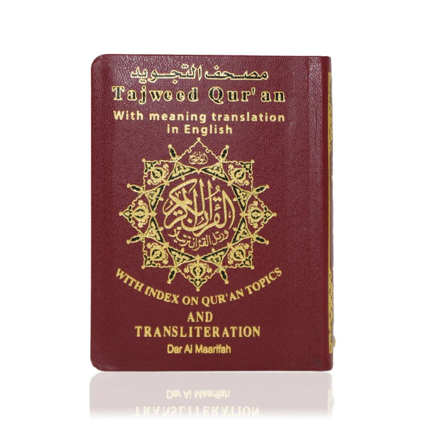 Quran with Transliteration, English Translation & Tajweed - Pocket/Small Size