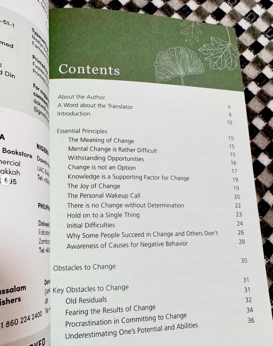 Change or Lose: An Islamic Vision for the Principles & Methods for Personal Change