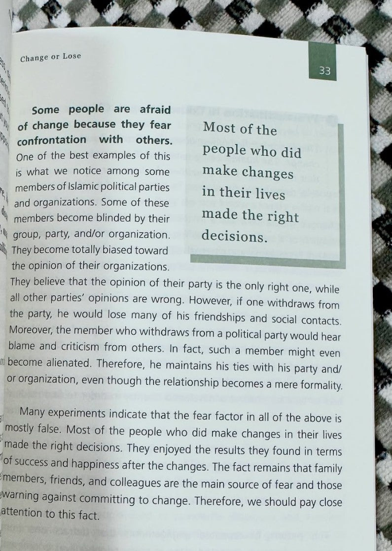 Change or Lose: An Islamic Vision for the Principles & Methods for Personal Change