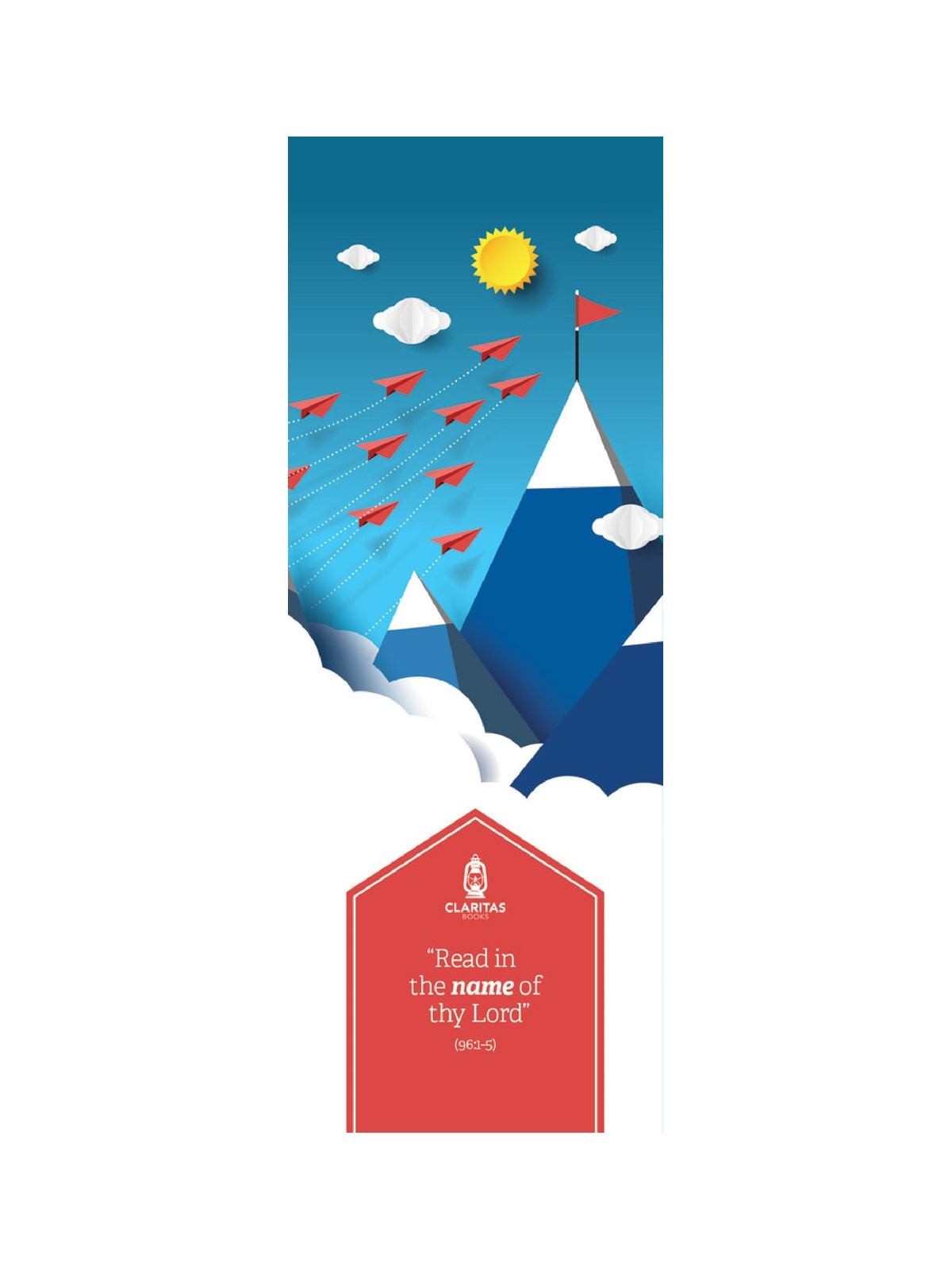 Bookmark "Read in the name of thy Lord" — front design on a white background