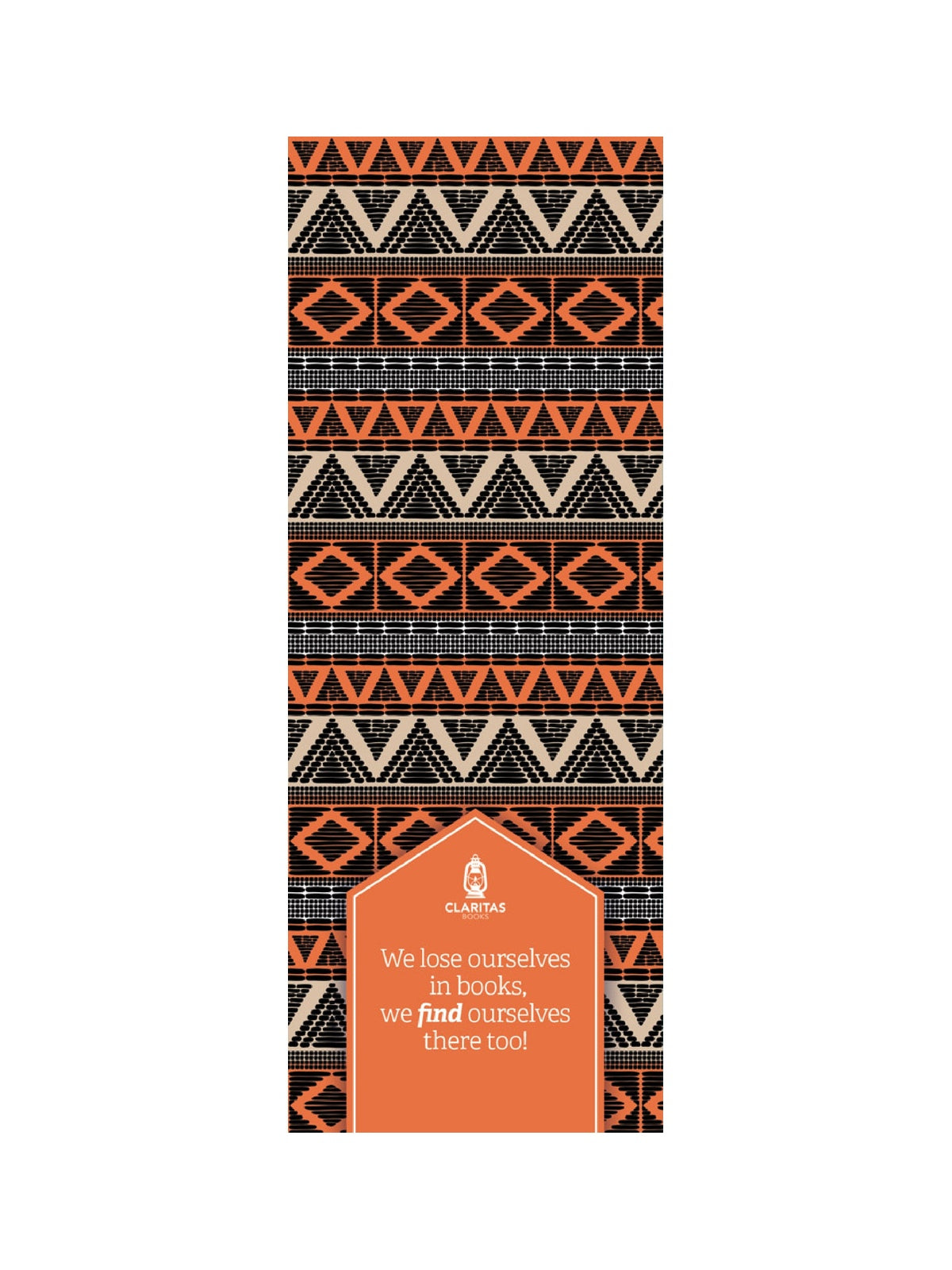 Bookmark "We Lose Ourselves in Books.." — front design on a white background