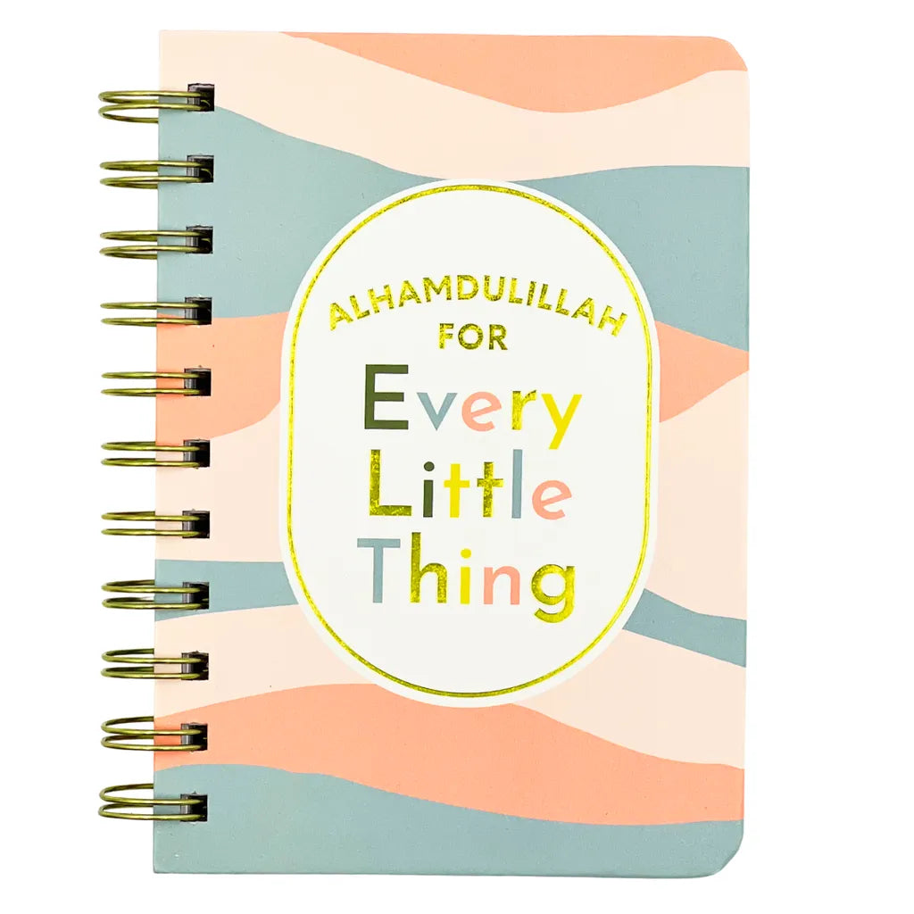 Alhamdulillah for Every Little Thing A6 spiral notebook by Dua Gifts