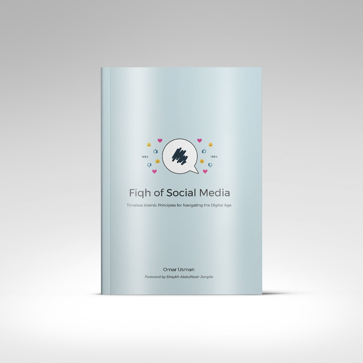 Fiqh of Social Media by Omar Usman, publisher photograph of the pale blue paperback
