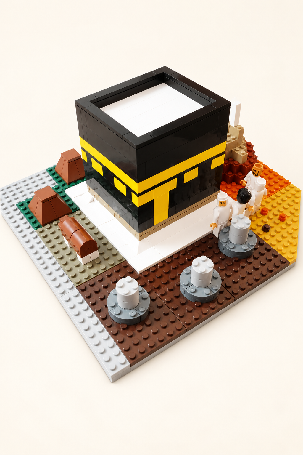 Hajj Blocks complete Kaabah set with wider framing on a warm neutral background