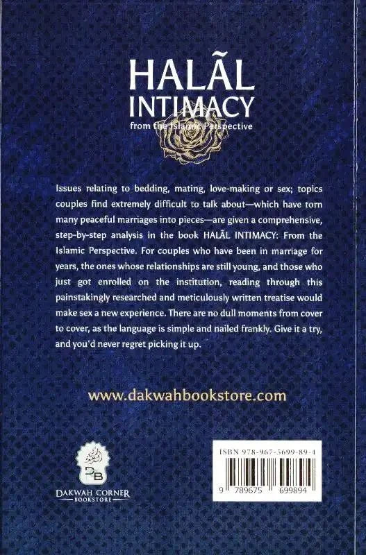 Back cover of Halal Intimacy from the Islamic Perspective with ISBN 9789675699894