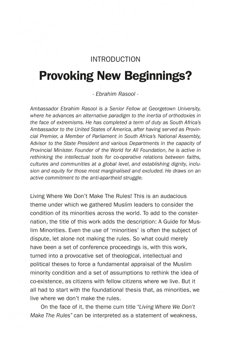 Living Where We Dont Make The Rules: A Guide for Muslim Minorities