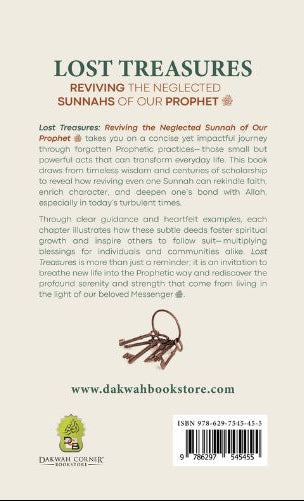 Back cover of Lost Treasures: Reviving the Neglected Sunnahs of Our Prophet ﷺ