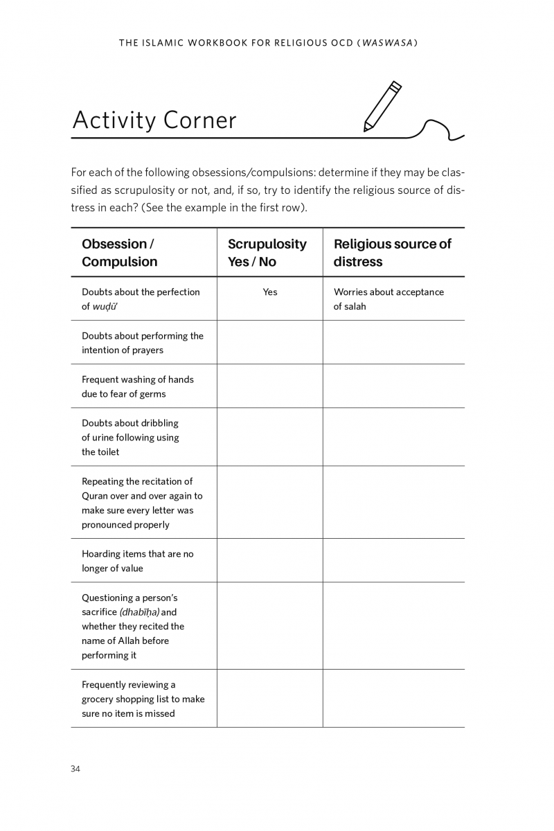 The Islamic Workbook for Religious OCD (Waswasa)