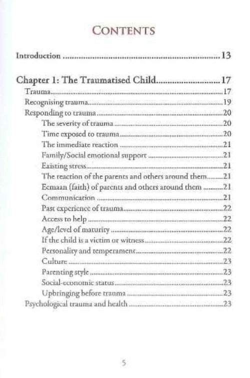 Supporting Young Children Through Distressing Times — contents page
