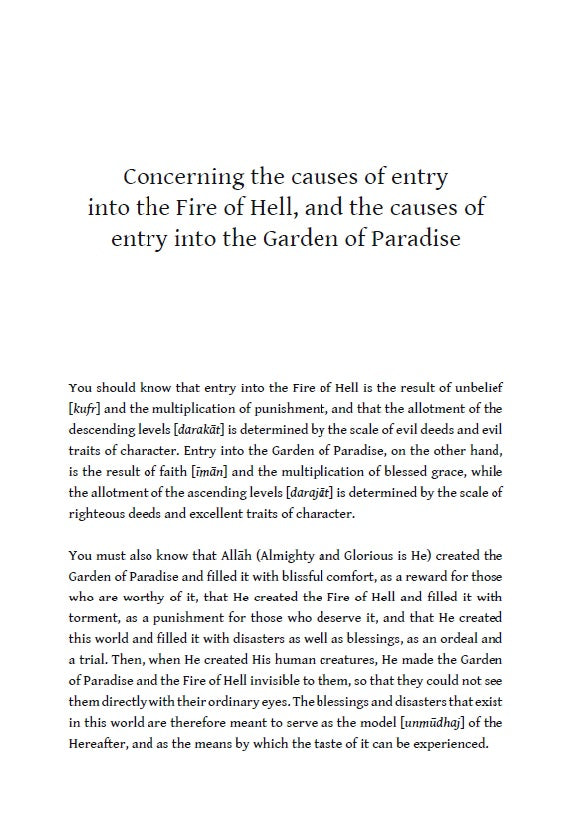 A Concise Description of Jannah and Jahannam: The Garden of Paradise and the Fire of Hell