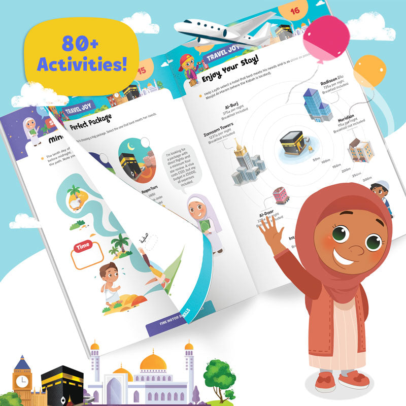 Hajj & Umrah Activity Book with stickers, activities, stories & art and craft!