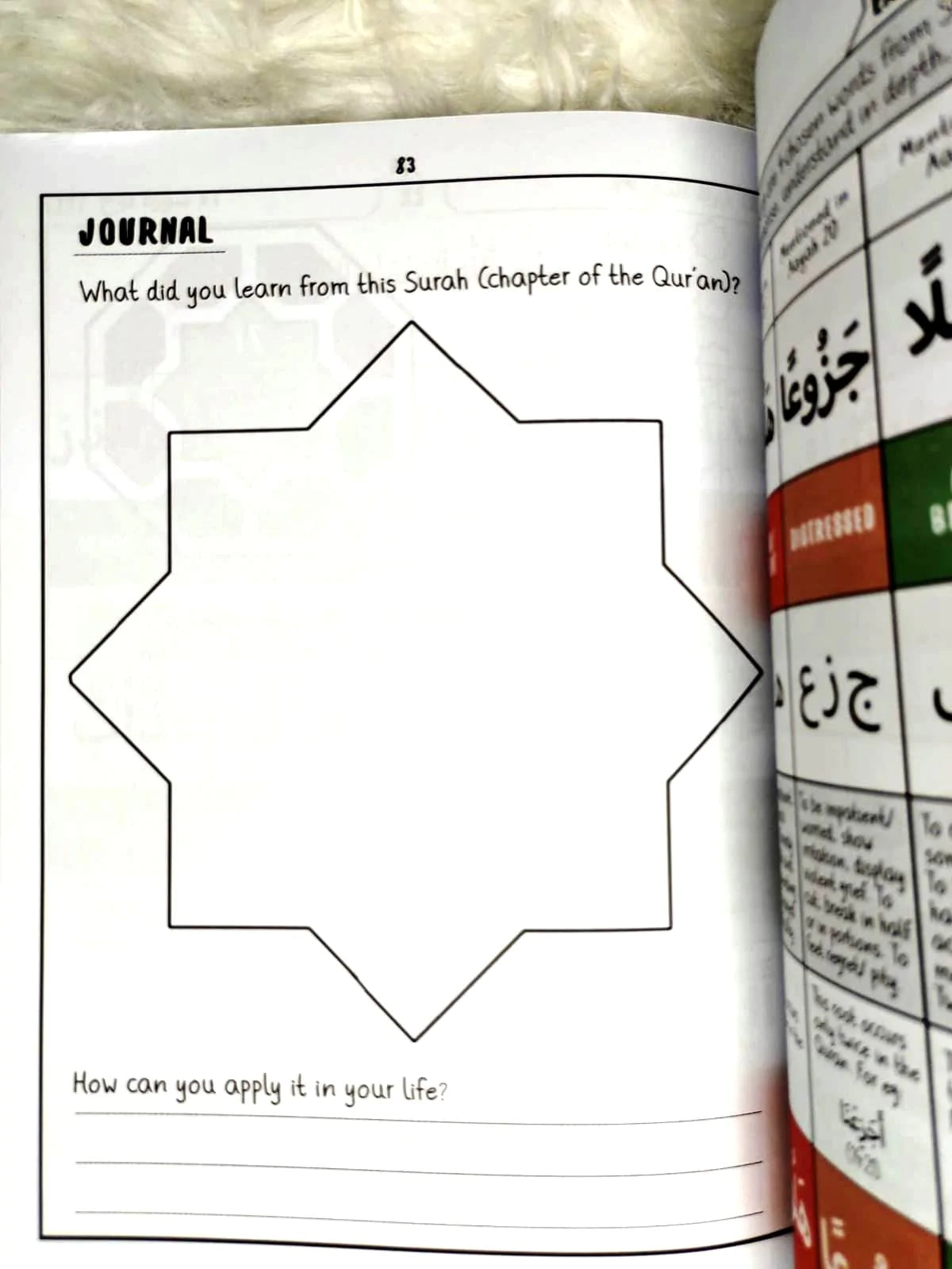 Juz 29 Journal (with Colour Coded Tajweed, Word for Word Meaning, Mini-Tafsir, Hifdh Tracker, Arabic Practice and Quran Journaling)