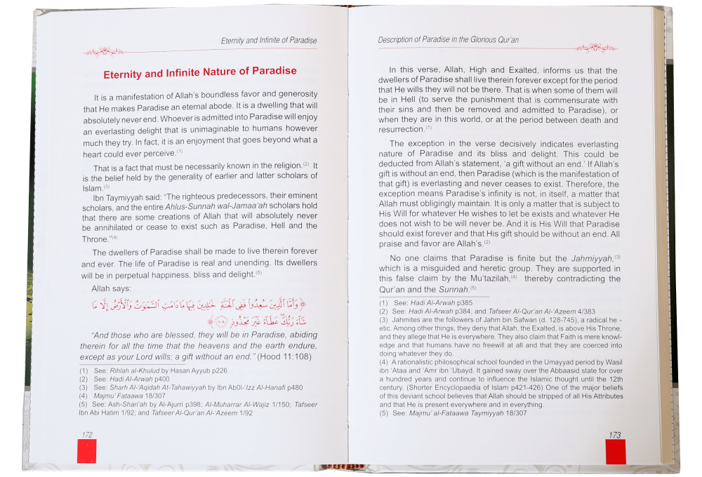 Description of Paradise in the Glorious Quran