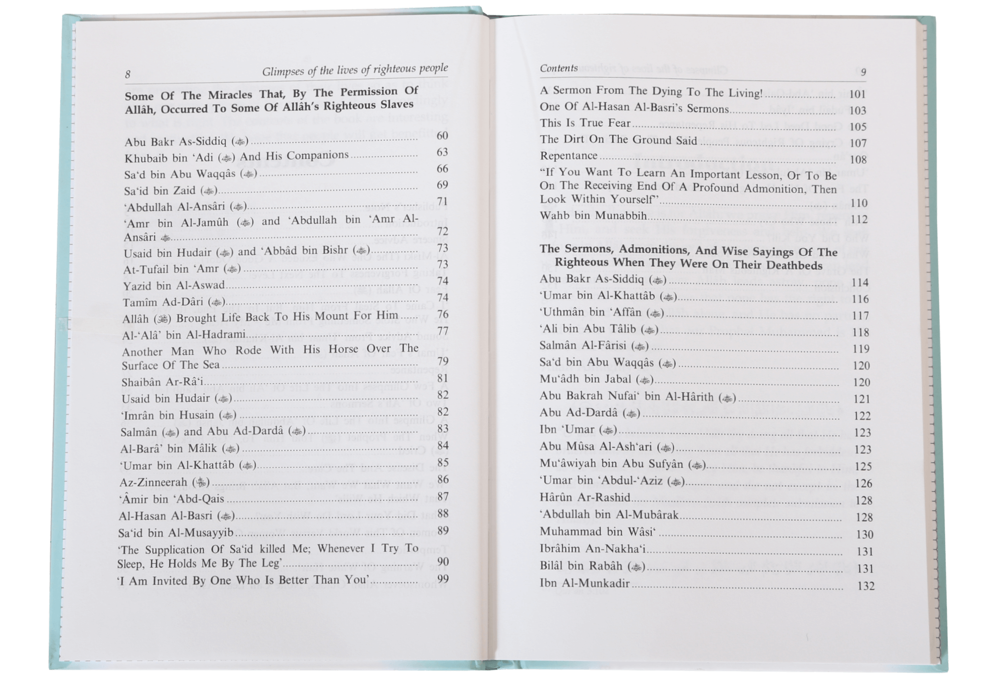 Glimpses Of The Lives Of Righteous People