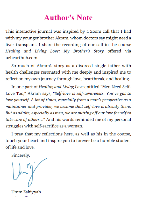 Learning Love: Self-Care Journal