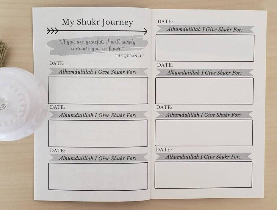 Shukr Journal, A Gratitude Journal: To Reflect and Focus on Your Blessings