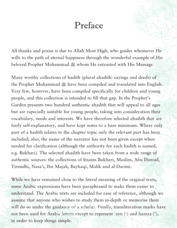 In The Prophets Garden: A Selection Of 200 Ahadith For Young Books