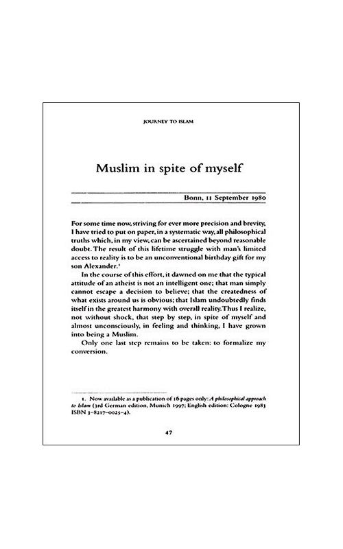 Journey to Islam: Diary of German Diplomat 1951-2000