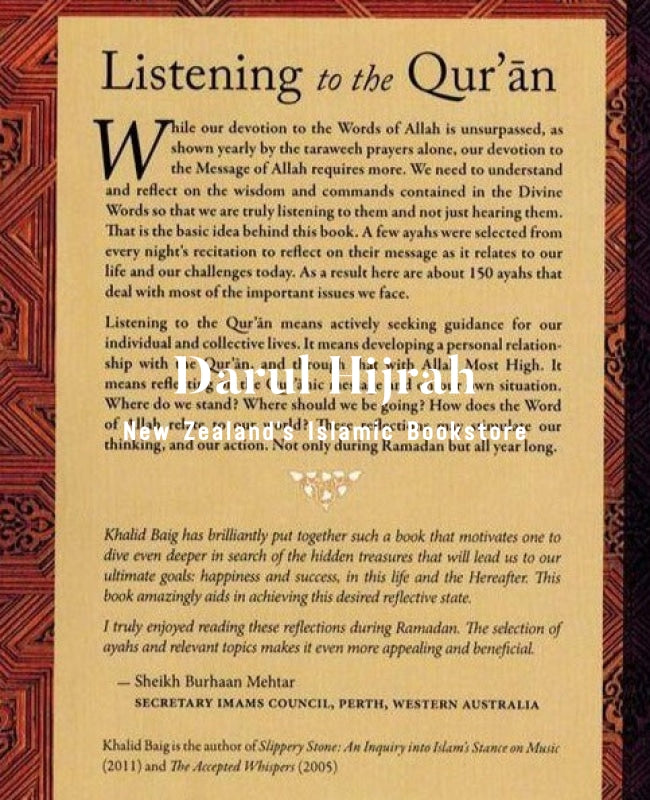 Listening To The Quran: Insights Commands And Guidance For Our Life Books