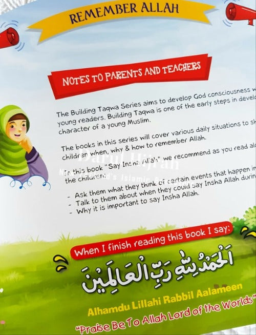 Say Insha Allah (Taqwa Building Series) Books
