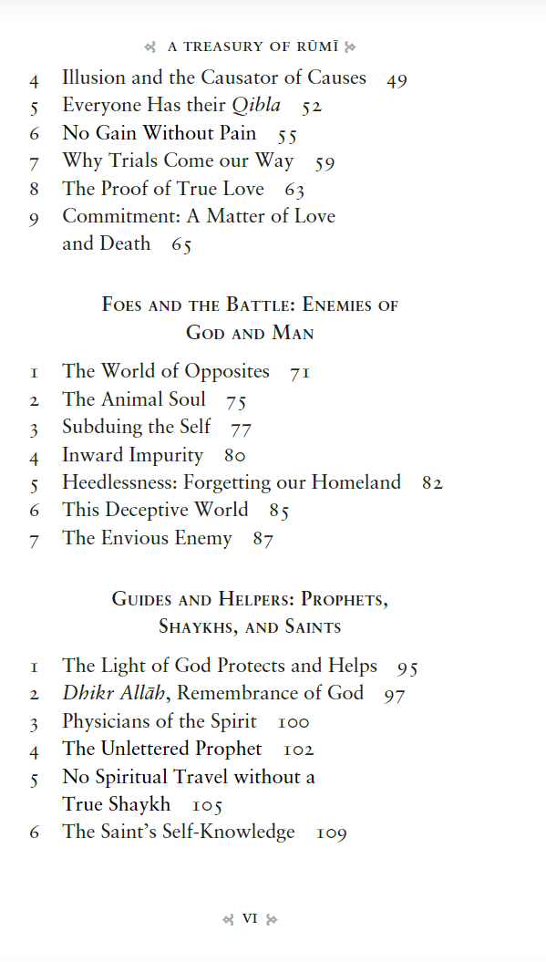 A Treasury Of Rumi Books
