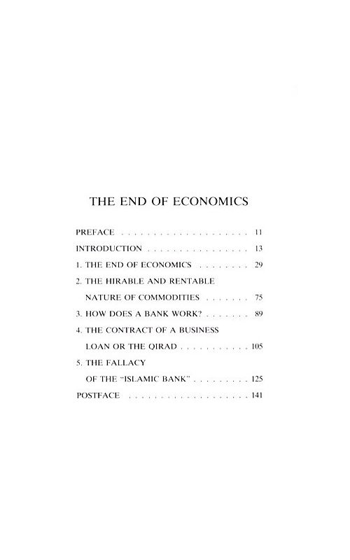 The End of Economics