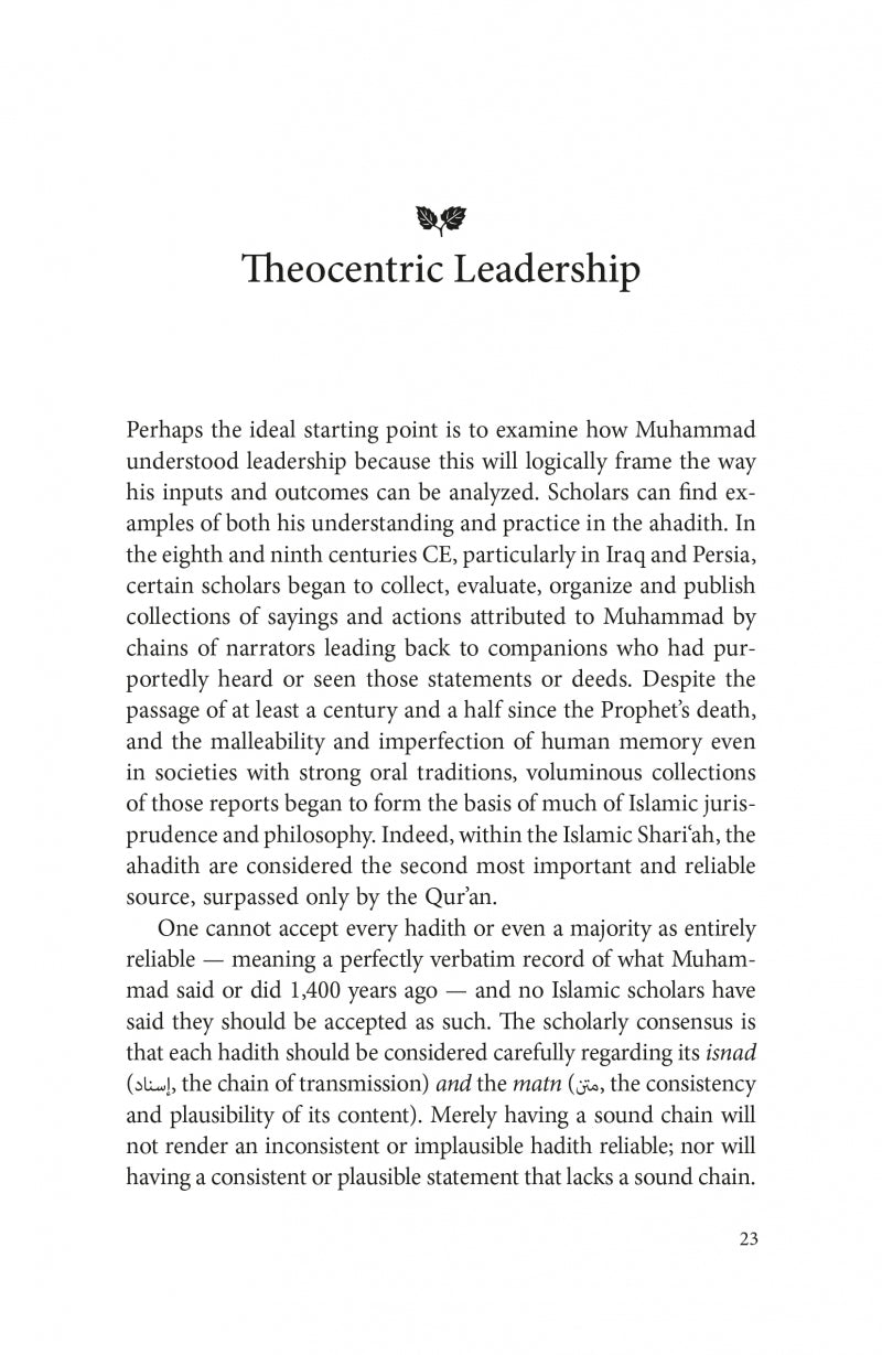The Leadership of Muhammad ﷺ: A Historical Reconstruction