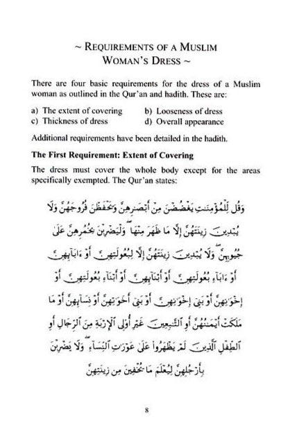 The Muslim Woman's and Muslim Man's Dress