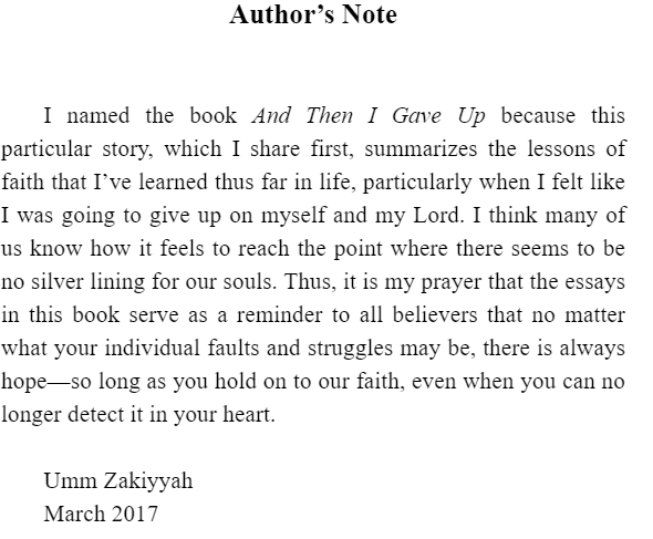 And Then I Gave Up: Essays About Faith and Spiritual Crisis in Islam